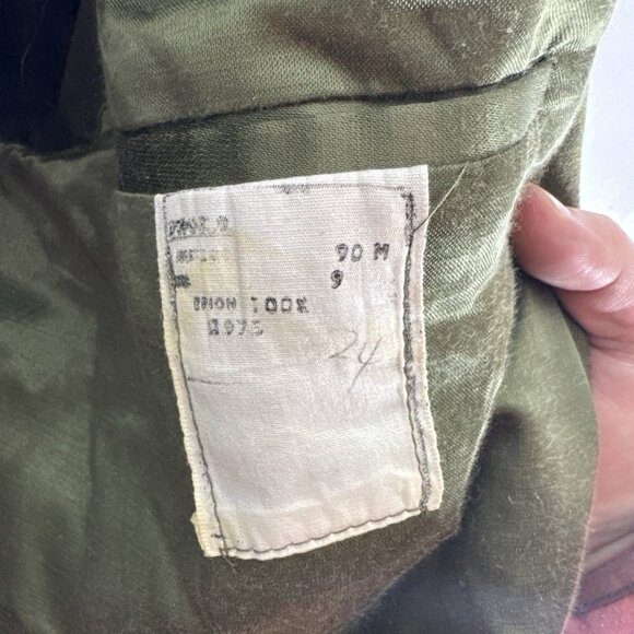 Vintage 1950s Canadian Army Wool Battle Dress Jacket P50 Olive Military 39 M - Picture 6 of 7